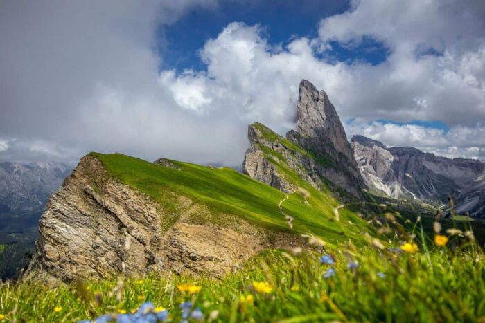 Seceda na jaře