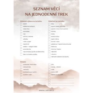 Seznam věcí na trek
